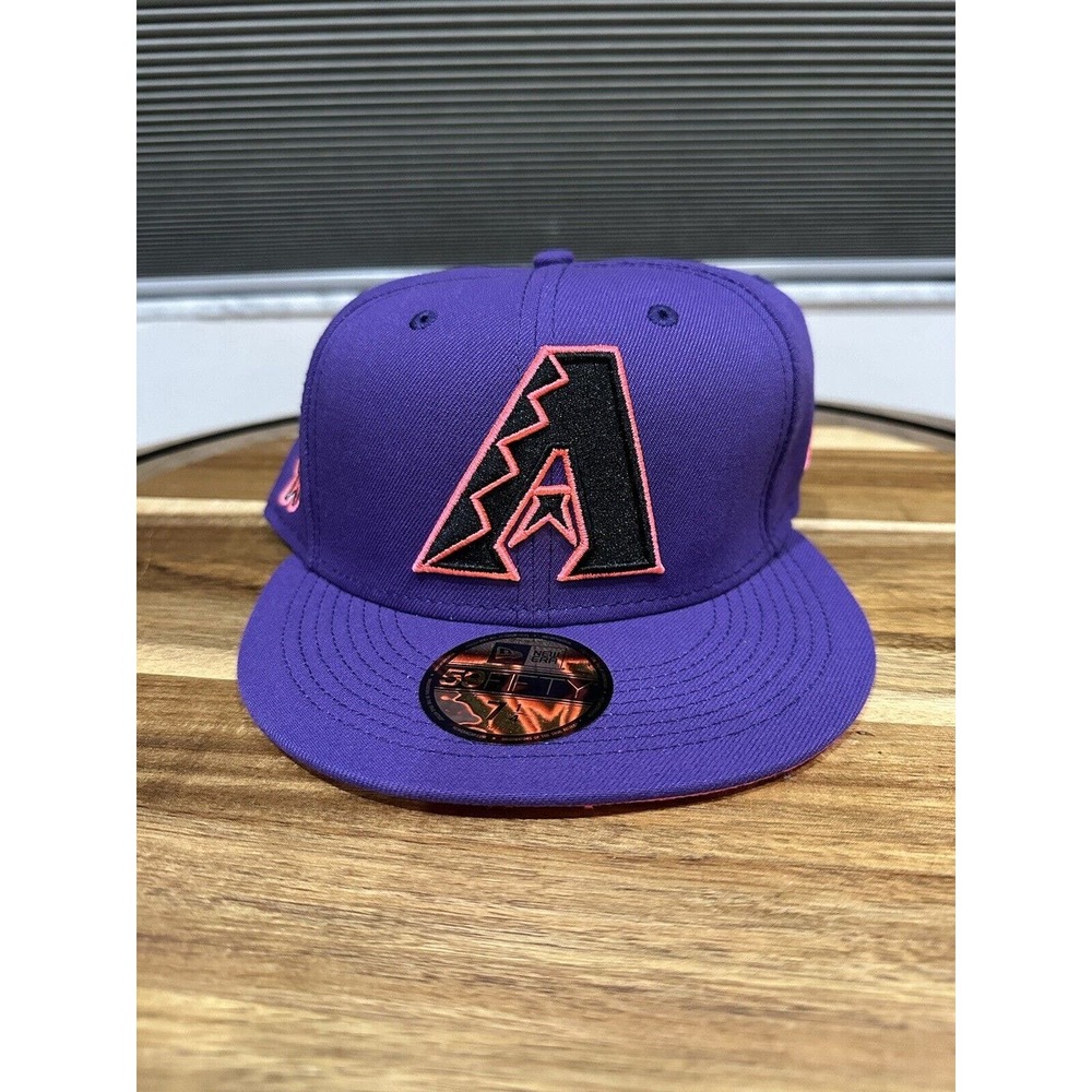 Arizona Diamonbacks Hat Mens 7 1/4 Purple Pink New Era Fitted Cap MLB Baseball
